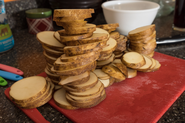 Sliced Russet Potatoes